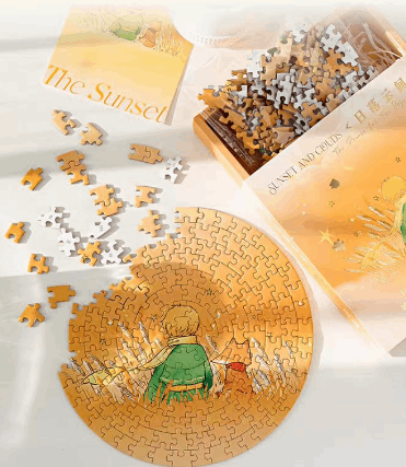 176 pièces de puzzles ronds en papier