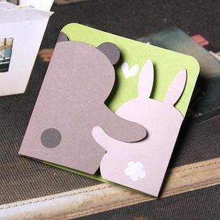 Ours et lapin Carte de vœux