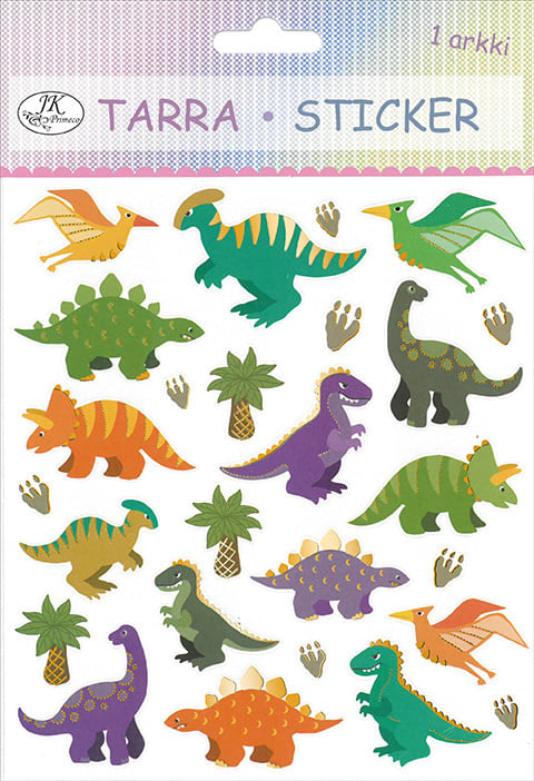 Autocollant de paillettes de papier de dinosaure